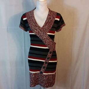 Red Paint Sweater Dress